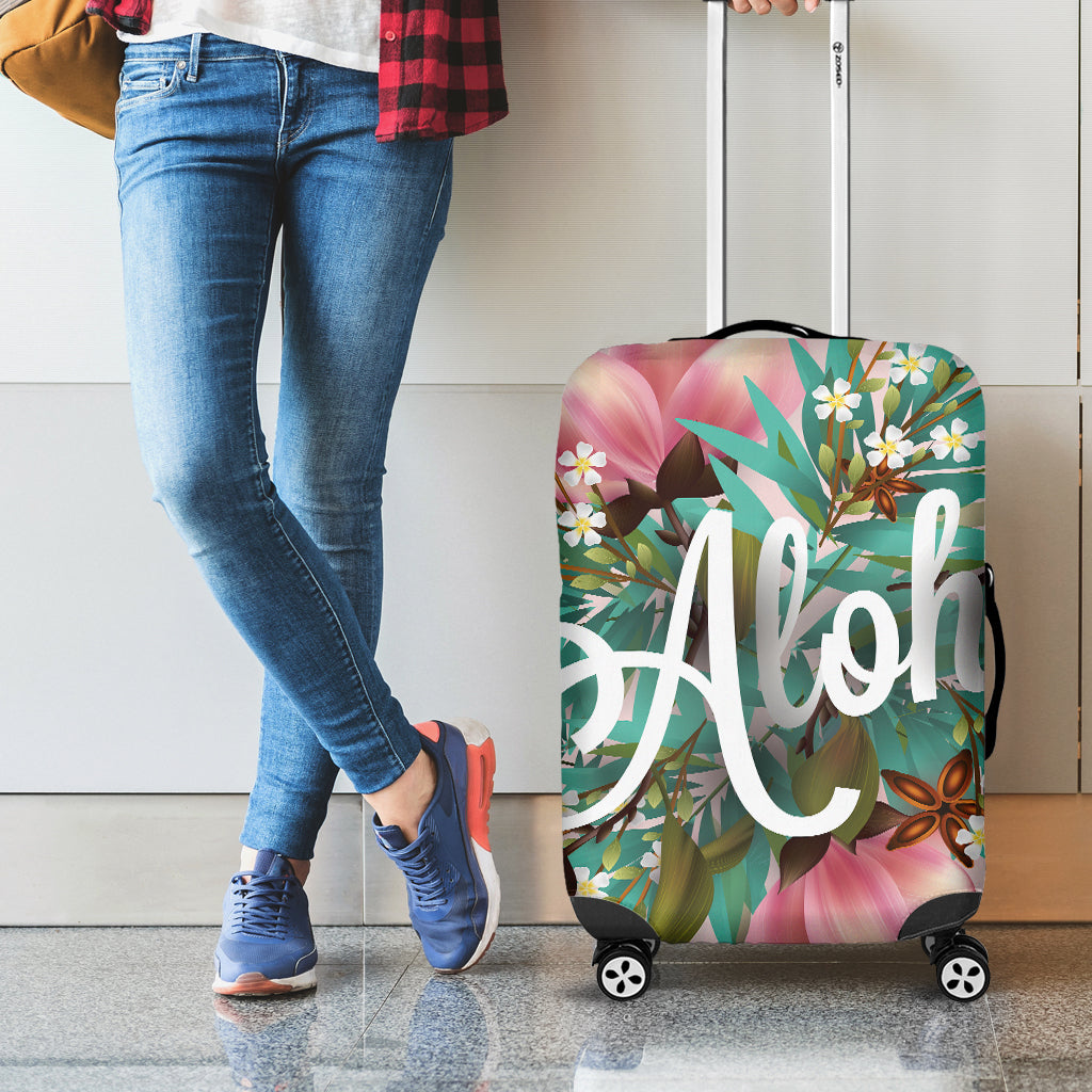 Hawaiian Flower Aloha Print Luggage Cover