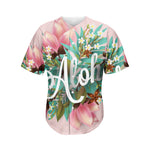 Hawaiian Flower Aloha Print Men's Baseball Jersey