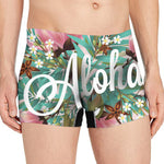 Hawaiian Flower Aloha Print Men's Boxer Briefs