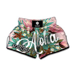 Hawaiian Flower Aloha Print Muay Thai Boxing Shorts