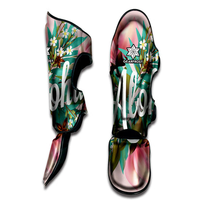 Hawaiian Flower Aloha Print Muay Thai Shin Guard