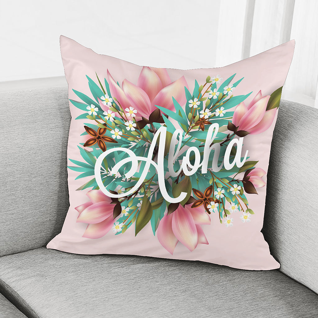 Hawaiian Flower Aloha Print Pillow Cover