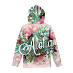 Hawaiian Flower Aloha Print Pullover Hoodie