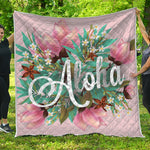 Hawaiian Flower Aloha Print Quilt
