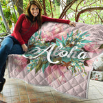 Hawaiian Flower Aloha Print Quilt