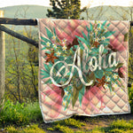 Hawaiian Flower Aloha Print Quilt
