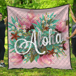 Hawaiian Flower Aloha Print Quilt
