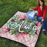 Hawaiian Flower Aloha Print Quilt