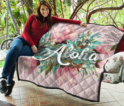 Hawaiian Flower Aloha Print Quilt
