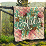 Hawaiian Flower Aloha Print Quilt