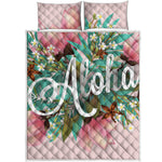 Hawaiian Flower Aloha Print Quilt Bed Set