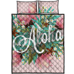 Hawaiian Flower Aloha Print Quilt Bed Set