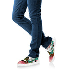 Hawaiian Flower Aloha Print White Slip On Shoes