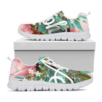 Hawaiian Flower Aloha Print White Sneakers
