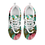 Hawaiian Flower Aloha Print White Sneakers