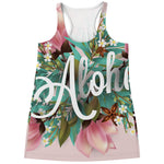 Hawaiian Flower Aloha Print Women's Racerback Tank Top