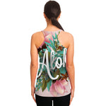 Hawaiian Flower Aloha Print Women's Racerback Tank Top