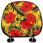 Hawaiian Hibiscus Flowers Pattern Print Car Headrest Covers
