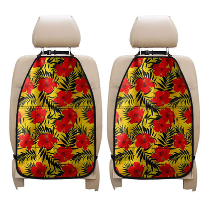 Hawaiian Hibiscus Flowers Pattern Print Car Seat Organizers