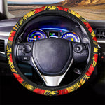 Hawaiian Hibiscus Flowers Pattern Print Car Steering Wheel Cover