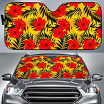 Hawaiian Hibiscus Flowers Pattern Print Car Sun Shade GearFrost