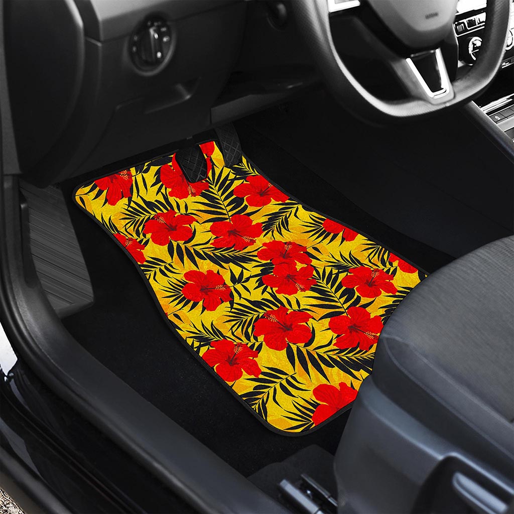 Hawaiian Hibiscus Flowers Pattern Print Front Car Floor Mats