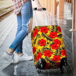 Hawaiian Hibiscus Flowers Pattern Print Luggage Cover GearFrost