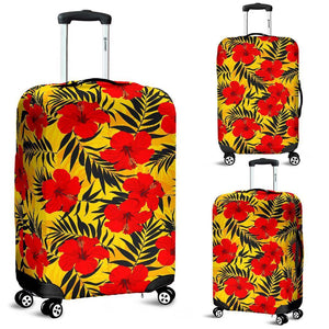 Hawaiian Hibiscus Flowers Pattern Print Luggage Cover GearFrost