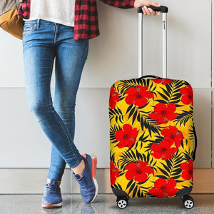 Hawaiian Hibiscus Flowers Pattern Print Luggage Cover GearFrost