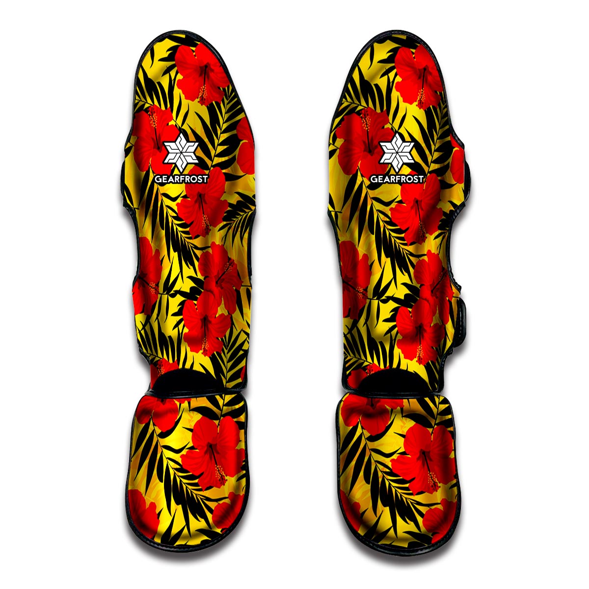 Hawaiian Hibiscus Flowers Pattern Print Muay Thai Shin Guard