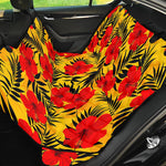 Hawaiian Hibiscus Flowers Pattern Print Pet Car Back Seat Cover