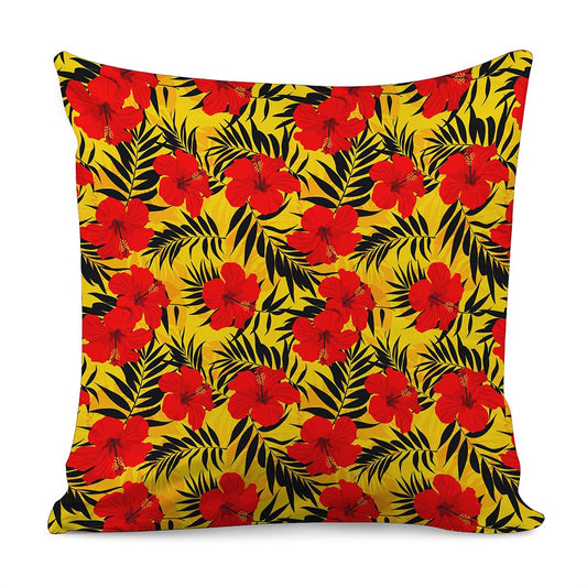 Hawaiian Hibiscus Flowers Pattern Print Pillow Cover