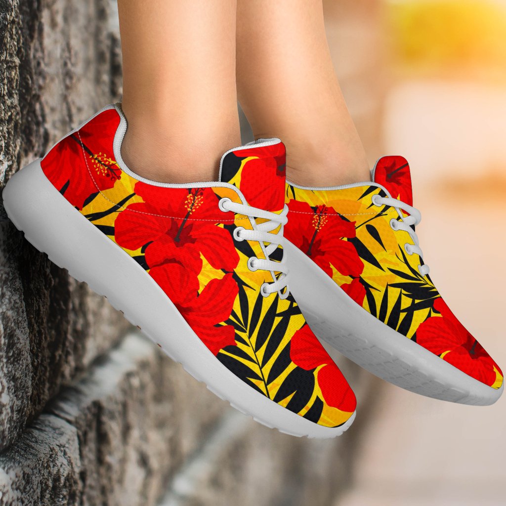 Hawaiian Hibiscus Flowers Pattern Print Sport Shoes GearFrost