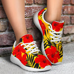 Hawaiian Hibiscus Flowers Pattern Print Sport Shoes GearFrost