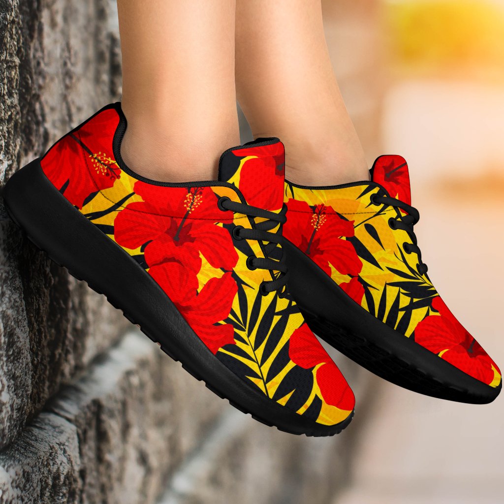 Hawaiian Hibiscus Flowers Pattern Print Sport Shoes GearFrost