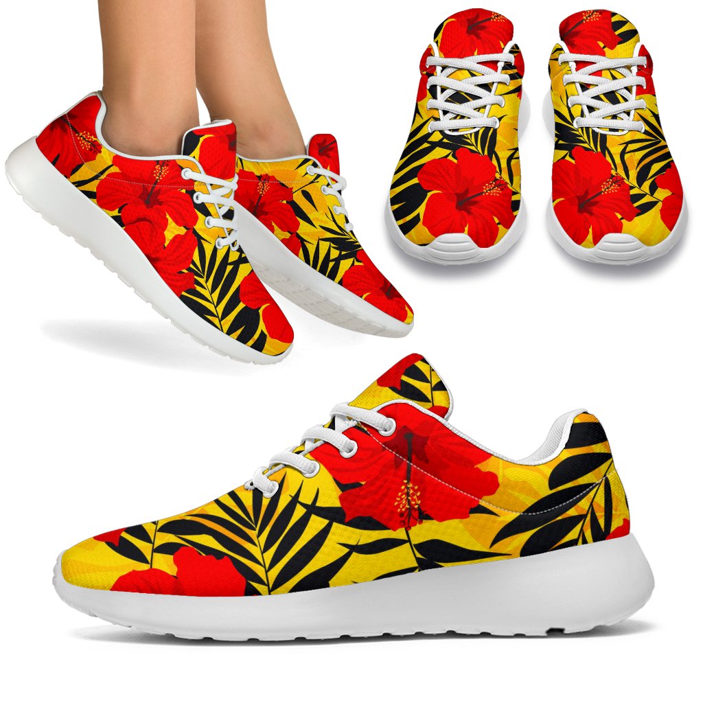 Hawaiian Hibiscus Flowers Pattern Print Sport Shoes GearFrost