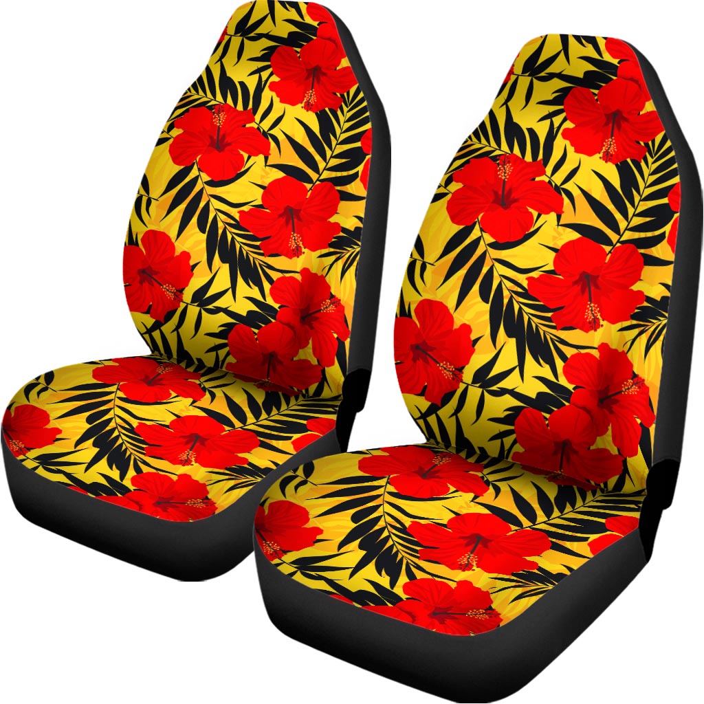 Hawaiian Hibiscus Flowers Pattern Print Universal Fit Car Seat Covers