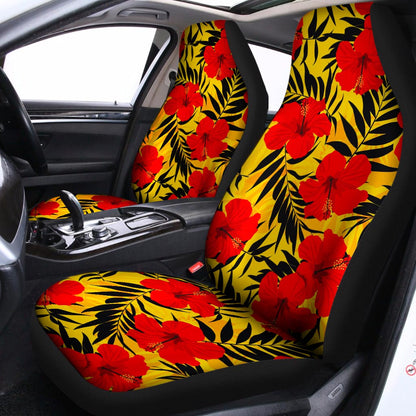 Hawaiian Hibiscus Flowers Pattern Print Universal Fit Car Seat Covers