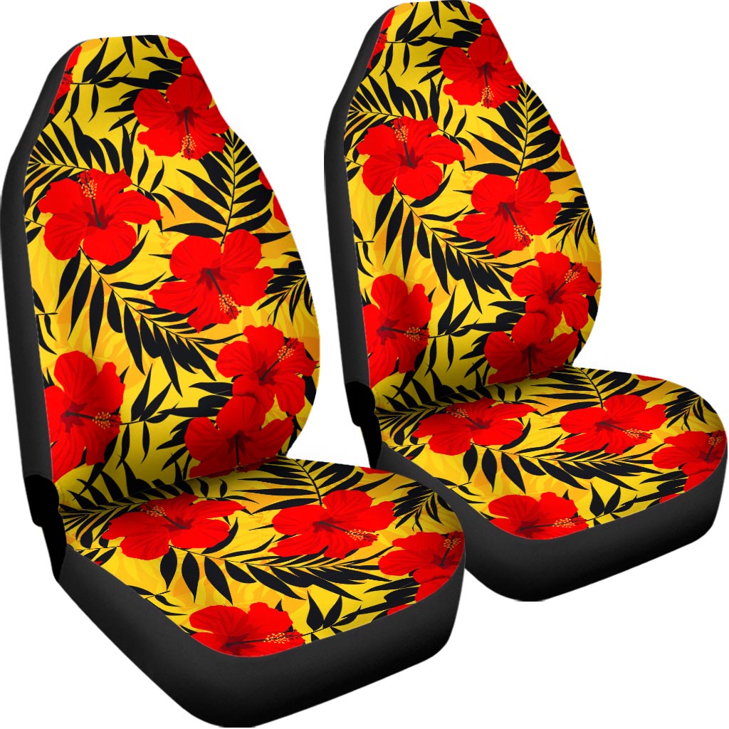 Hawaiian Hibiscus Flowers Pattern Print Universal Fit Car Seat Covers