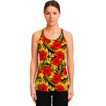 Hawaiian Hibiscus Flowers Pattern Print Women's Racerback Tank Top