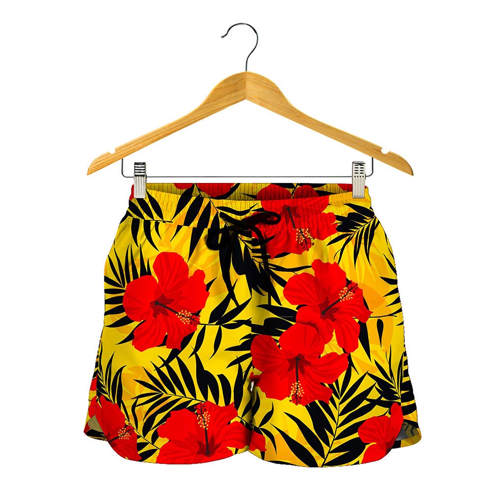 Hawaiian Hibiscus Flowers Pattern Print Women's Shorts