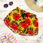 Hawaiian Hibiscus Flowers Pattern Print Women's Shorts