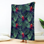 Hawaiian Palm Leaves Pattern Print Blanket