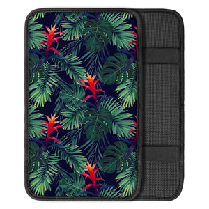 Hawaiian Palm Leaves Pattern Print Car Center Console Cover