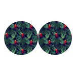 Hawaiian Palm Leaves Pattern Print Car Coasters