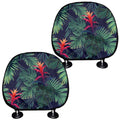 Hawaiian Palm Leaves Pattern Print Car Headrest Covers
