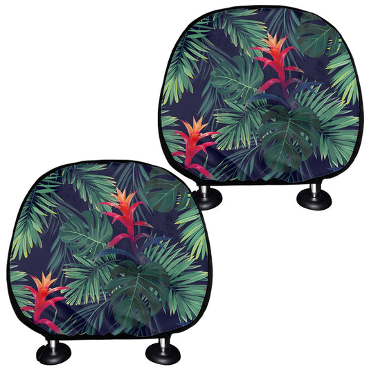 Hawaiian Palm Leaves Pattern Print Car Headrest Covers
