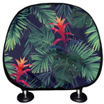 Hawaiian Palm Leaves Pattern Print Car Headrest Covers