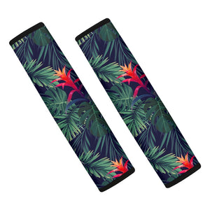 Hawaiian Palm Leaves Pattern Print Car Seat Belt Covers