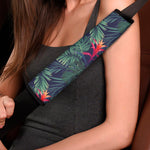 Hawaiian Palm Leaves Pattern Print Car Seat Belt Covers